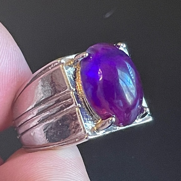 Purple amethyst S925 silver gemstone ring - Picture 9 of 10